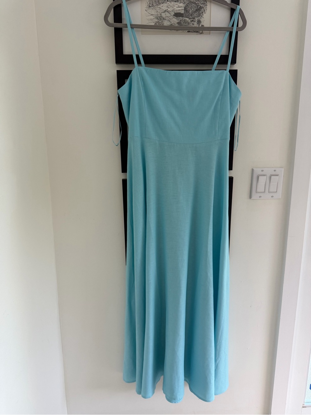 Ann Taylor Aqua Blue Strapless Maxi Dress